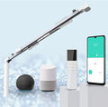 TIPIACE Hard-Wired Tuya Wifi Motorized Curtain Track to Remote Control Ceiling Mount Electric Retractable Curtain Rail Compatible with Alexa Google Home (L 36-59 inch)