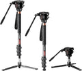 Cayer Monopod Camera Stand, Carbon Fiber Telescopic Monopods Kit by Cayer
