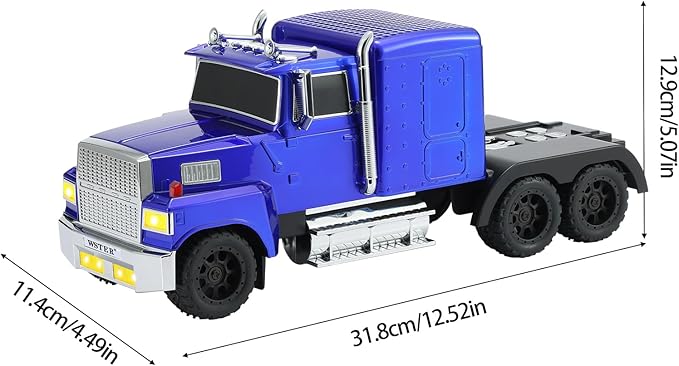 WSTER American Truck Bluetooth Speaker, Retro Car Model，Portable Wireless with HD Stereo Sound, TWS Pairing, USB/TF/AUX Playback, Unique Truck Model Speaker for Home & Outdoor (Blue)
