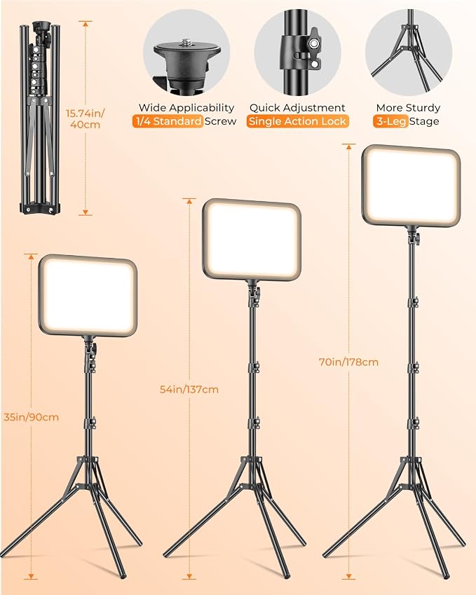 Torjim 11 Inch Video Light Kit for Creators-24W High Brightness Studio Lights - Image 6