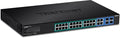 TRENDnet 28-Port Web Smart PoE+ Switch, 24 x Gigabit PoE+ Ports, 4 x Shared by TRENDnet