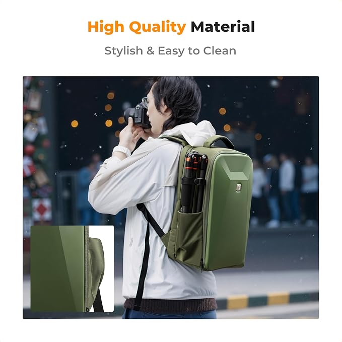 K&F CONCEPT Camera Backpack, Hardshell Photography DSLR Camera Bag - Image 6