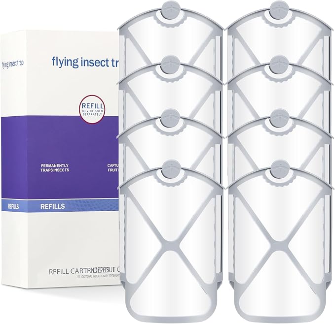 Husaco Flying Insect Trap Refills & 8 Cartridges, Compatible with M364A Refill (8 Cartridges)