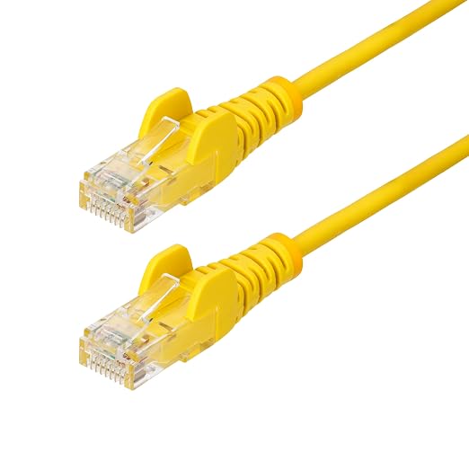 StarTech.com 15ft Yellow Slim CAT6 Ethernet Cable, Snagless RJ45, 28AWG Pure by StarTech