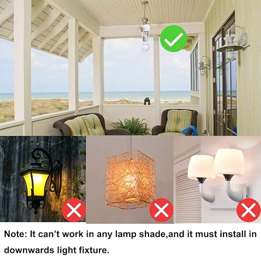 Motion Sensor Light Socket, E26 E27 PIR Motion Screw Bulb Adapter Indoor Use - Image 4