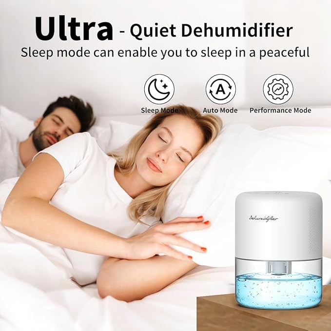 NeedDuck Dehumidifier for Home Small Quiet Dehumidifiers for 44OZ Water Tank Auto Defrost and Shutoff 10 Colors Light 4 Timer Options 3 Modes Portable Dehumidifiers for Bedroom Bathroom Closet RV