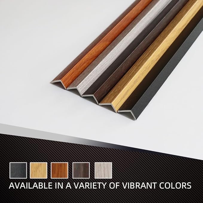 OUZUGIE 8-Pack 57 Inches, WPC Slat Wall Panel Trim,Corner Guard for Low Grille (Grey)