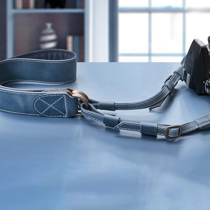 MegaGear SLR, DSLR Sierra Series Genuine Leather Camera Shoulder or Neck Strap - Image 2