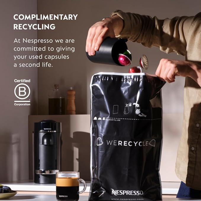 Nespresso Vertuo Pop+ Coffee and Espresso Machine by De'Longhi with Aeroccino Milk Frother, Pacific Blue