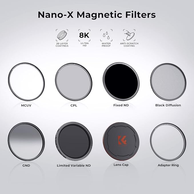 K&F CONCEPT 49mm Magnetic MC UV Lens Protection Filter + Lens Filter Cap - Image 4