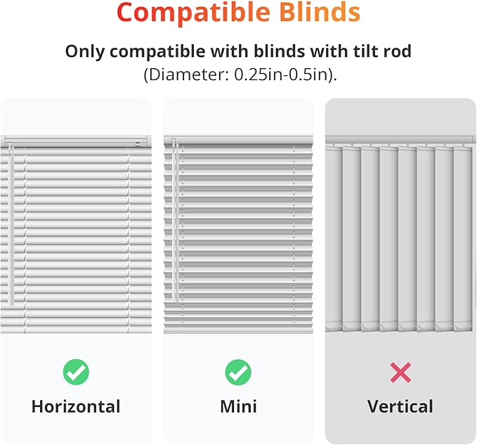 SwitchBot Blind Tilt Motorized Blinds - Smart Electric Blinds with Bluetooth Remote Control, Solar Powered, Light Sensing Control, Add Hub Mini to Make it Compatible with Alexa & Google Home