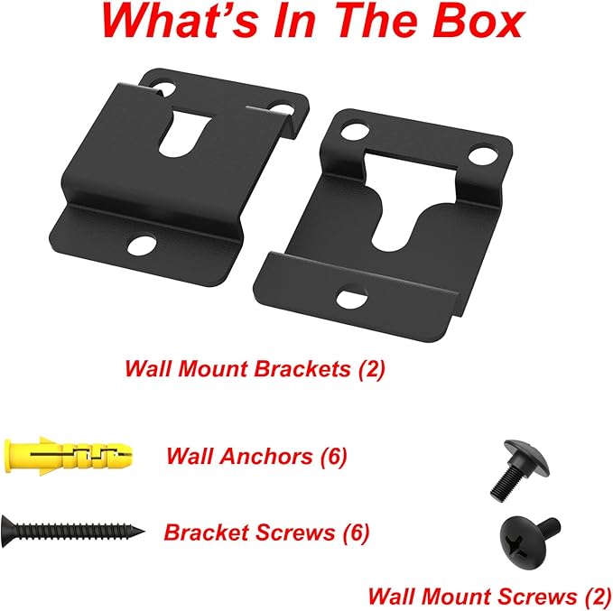 Pbxifge Sound Bar Wall Mount Brackets for Vizio Soundbar Wall Mounted Holders S3820W-C0 SB3851-C0 SB4051-D5 S5430W-C2 SB3651-E6 S2920W-C0 Mounting Bracket Kit with Screws