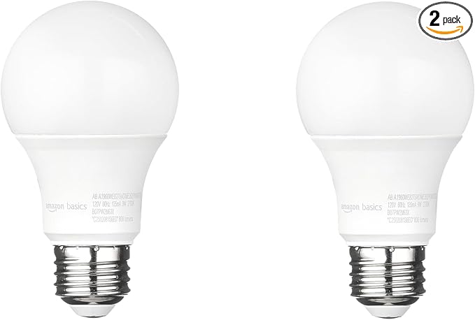 Amazon Basics A19 Dusk to Dawn Sensor LED Light Bulb, 60W Equivalent, 9W Energy by AmazonBasics