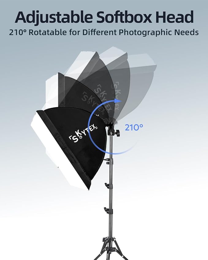 Skytex Softbox Lighting Kit 16x16in Soft Box 1Pack Upgrade 135W 2700-6400K - Image 8