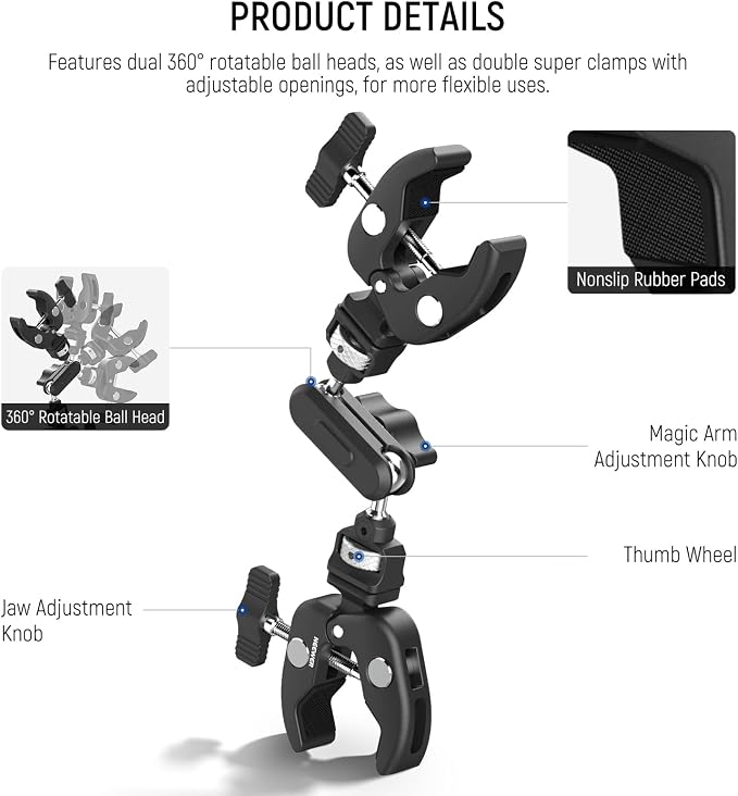 NEEWER Double Super Clamp Camera Mount - Image 2