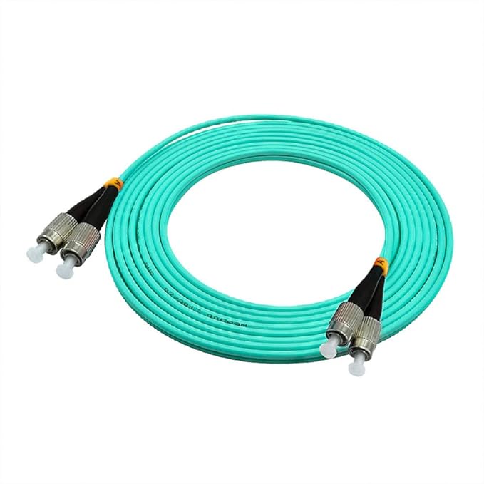 Jeirdus 100M 328ft Duplex 50/125 10G OM3 Multi-Mode Fiber Optic Cable Jumper - FC to FC Optical Patch Cord