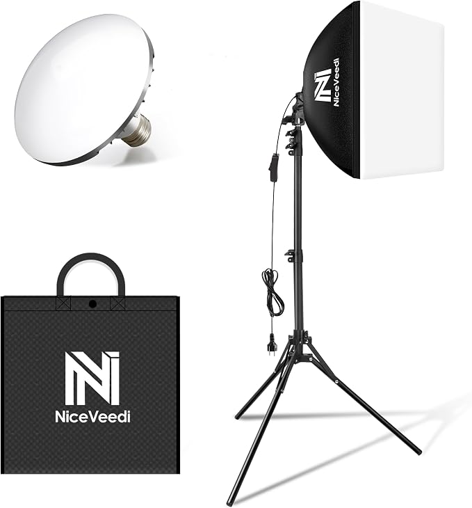 Softbox Lighting Kit, NiceVeedi 16'' x 16'' Softbox Photography Lighting Kit by NiceVeediOfficial