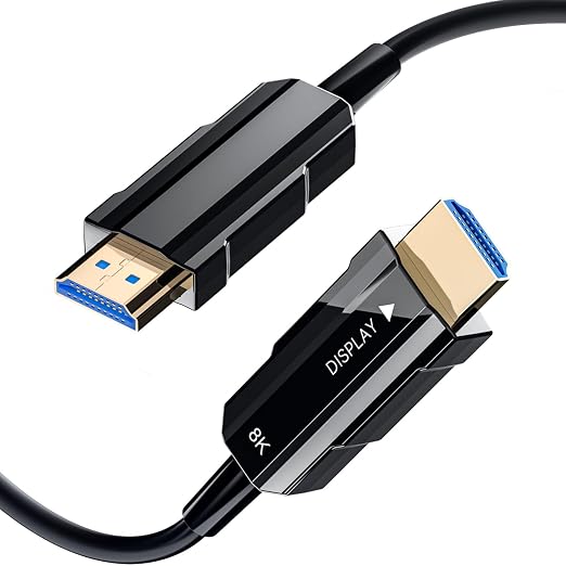 8K HDMI 2.1 Cable 250ft, Long Fiber Optic HDMI Cable, Ultra High Speed Thin by RUBMUD