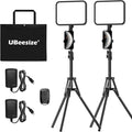 UBeesize 2-Pack LED Video Light Kit, 3000-6500K Dimmable Photography Studio by UBeesize