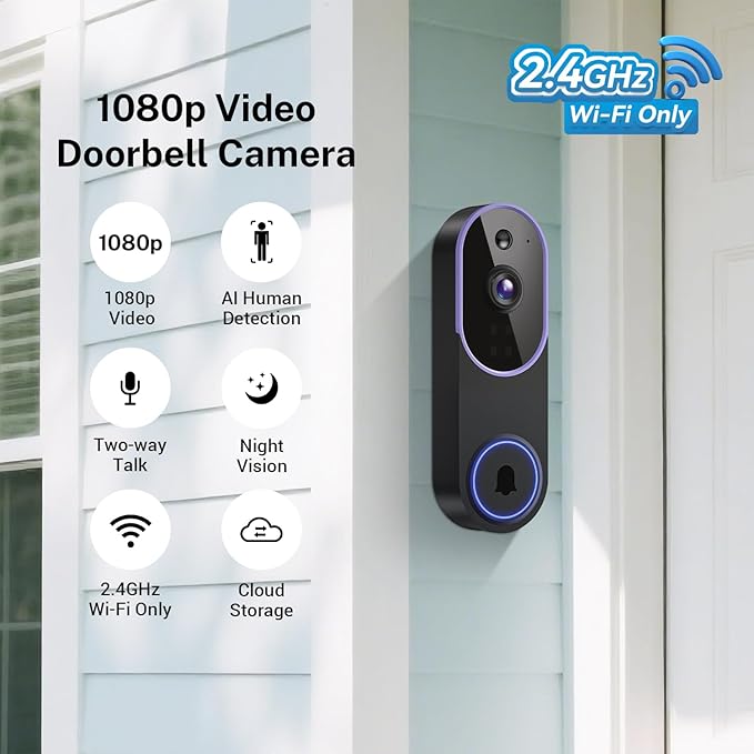 Smart 1080p Video Doorbell Camera - Image 3