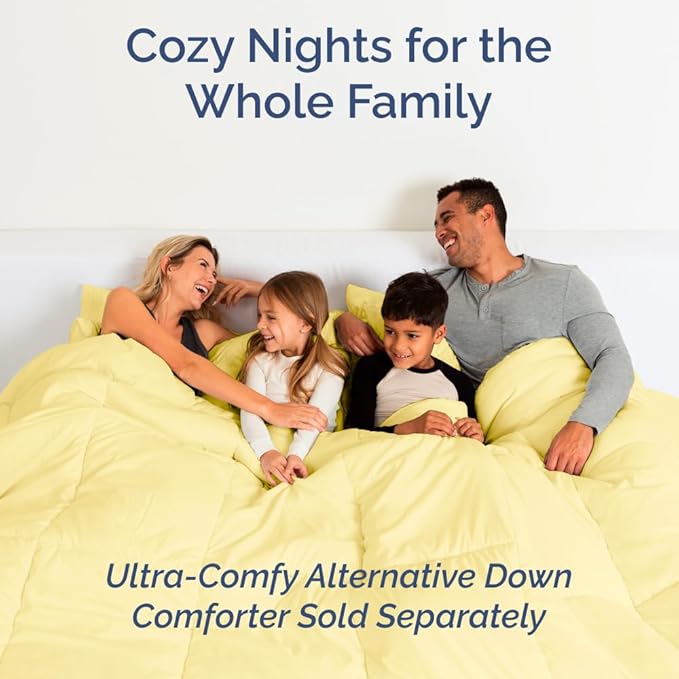 Full XL Bed Sheet Set - 4 Piece Extra Long Extended Full XL Sheets - Soft, Breathable & Cooling - Fits 8" to 16" Mattress w/ Deep Pockets - 54" x 80" - Easy-Fit, Wrinkle and Fade Resistant - Yellow