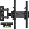 Full Motion TV Wall Mount for Most 32-55 inch TVs up to 66 lbs, Rotation, Swivel, Tilt Articulating Wall Mount Bracket with Magnetic Level and Cable Storage for Corner Living Room Max VESA 400x400mm