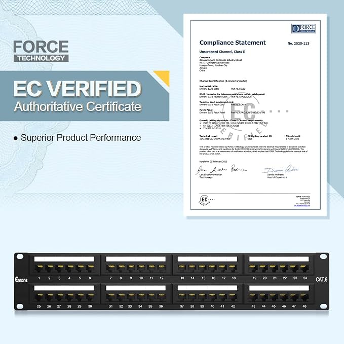2U 48port Patch Panel CAT6 Patch Panel Rack Mount 19inch Ethernet Patch Panel - Image 7