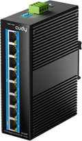 Cudy 8 Port Gigabit PoE Industrial Network Switch, 802.3 at/af PoE, DIN-Rail by Cudy