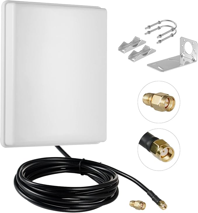 Outdoor 15dBi Dual Band WiFi 2.4GHz 5GHz 5.8GHz Long-Range Directional Panel by Eifagur-ConnectorTheWorld