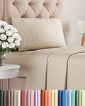 Twin Size 3 Piece Sheet Set - Comfy Breathable & Cooling Bed Sheets Set - Hotel Luxury Bedding for Women, Men, Kids, Teens, Boys & Girls - Deep Pockets, Ultra-Soft and Wrinkle Free - Oeko-Tex - Wheat
