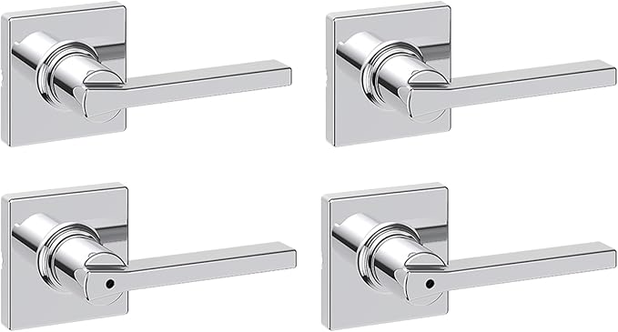 Kwikset Casey Hallway Passage and Bed/Bath Privacy Door Handle 4 Pack, 2 by Kwikset