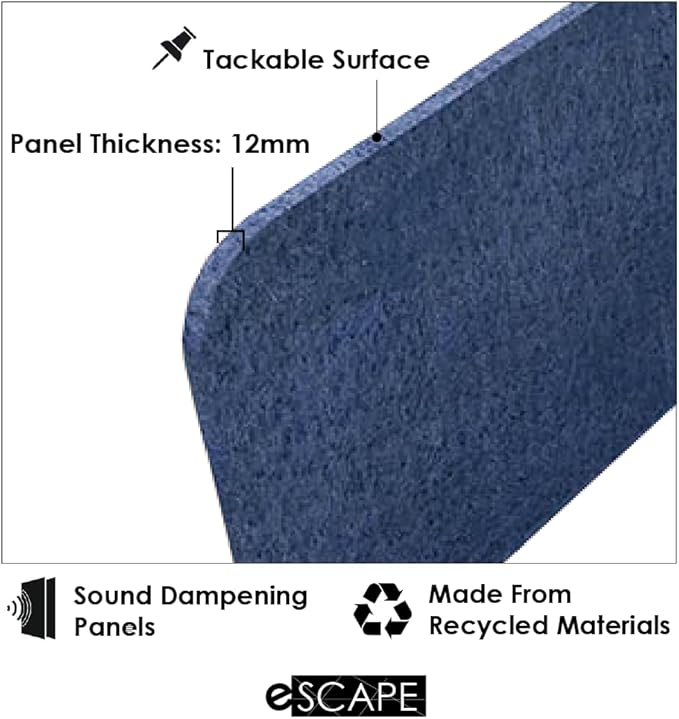 Escape Acoustic Wall Art | Matrix Design | Suspended Sound Proofing Panels | Eco-Friendly Recycled Material | 4X4 | Ocean