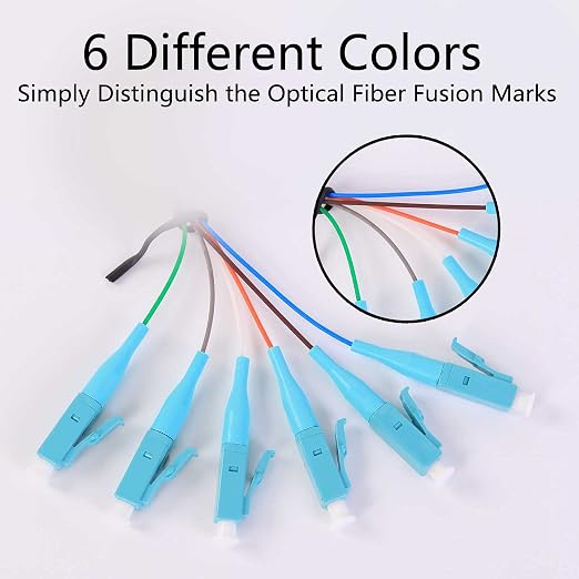 LC-OM3 6 Pigtail 6 Strand Multimode OM3/OM4 50/125 LC-UPC Fiber Pigtail - Image 3