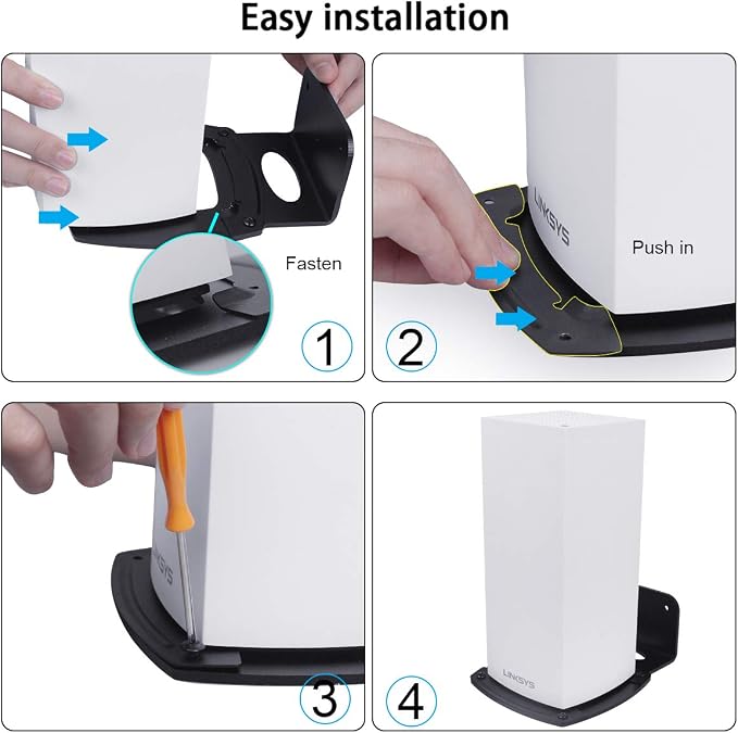HOLACA Wall Mount Holder for Linksys Velop WiFi 6 Mesh Router MX5 Velop Ax - Image 3