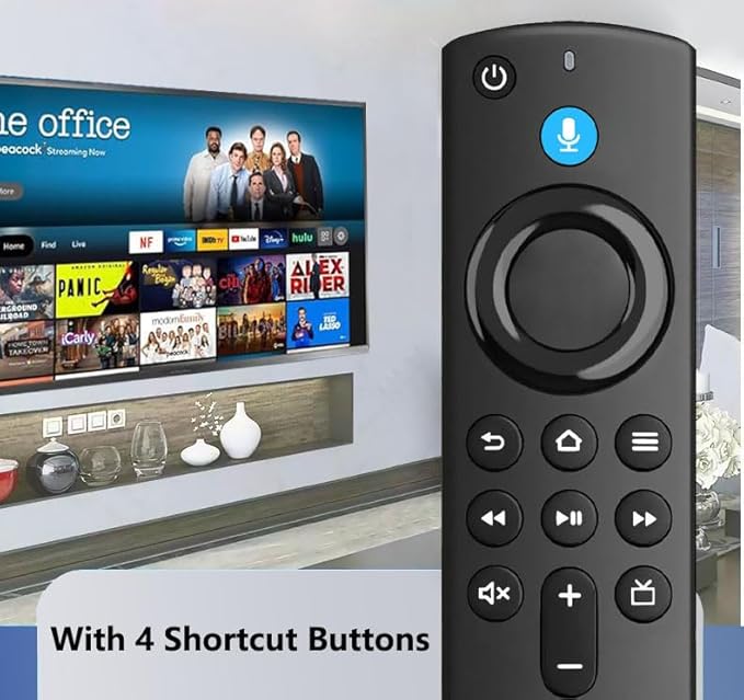 Voice Remote Replacement for Stick 4k 3rd Gen, Fit for Smart TV Stick/ 4K Max, 3rd Gen, 2nd Gen, Lite, Cube(1st Gen & 3nd Gen)