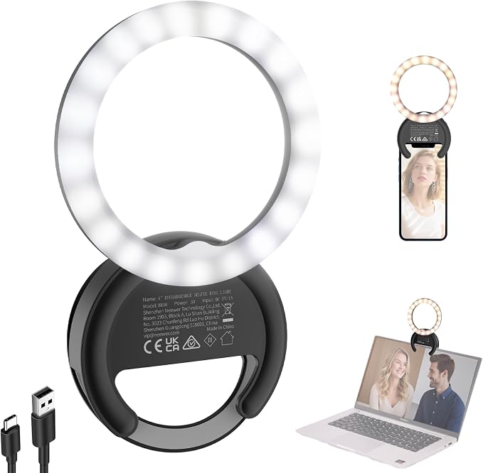 NEEWER Entry Level Version 4" Phone Selfie Ring Light Compatible by Neewer