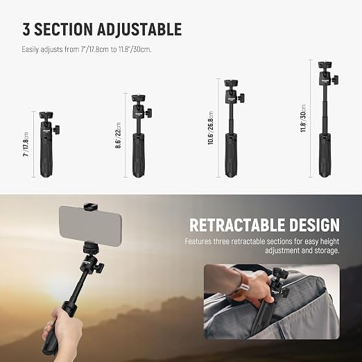 NEEWER Basics Mini Desk Selfie Stick Tripod Compatible - Image 2