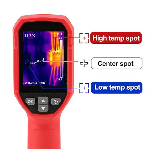 UNI-T UTi120S Infrared Thermal Camera 120x90 IR Resolution Handheld Thermal Imaging Camera 10800 Pixels,Thermal Imager,2 Meter Drop Durability IP54 Rechargeable 16GB MicroSD