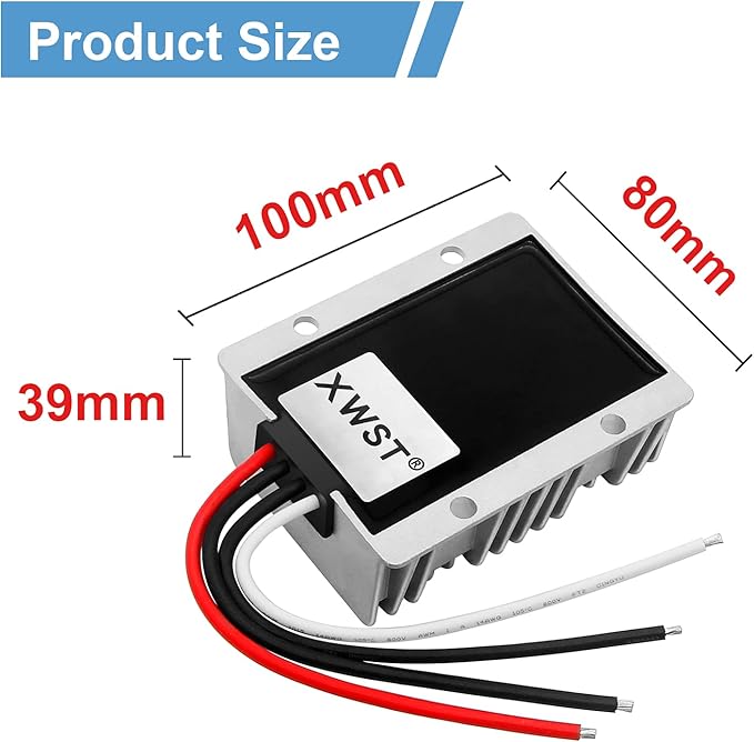 DC DC 12V to 13.8V 25A Step-up Module,Boost Converter 9V-13V to 13.8V Voltage Regulator,Waterproof Power Adapt 345W 13.8V Volt Transformer Module (12V to 13.8V 25A)