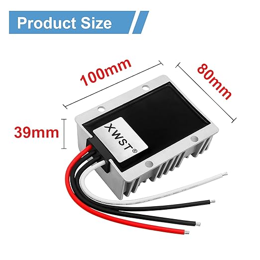 DC DC Stabilizer 9V-36V to 12V Boost Buck Converter 25A 300W Waterproof Regulator 12V Volt Module Transformer for Car Audio Solar Power System LCD LED Display Screen