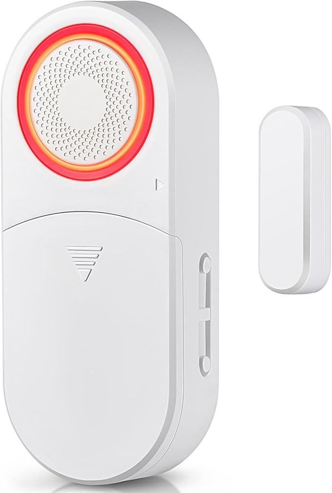 Freezer Door Alarm with Delay When Left Open, Door Chime Window Open Alarm Close Doors Reminder Loud 120 dB for Home, Store, Office, School