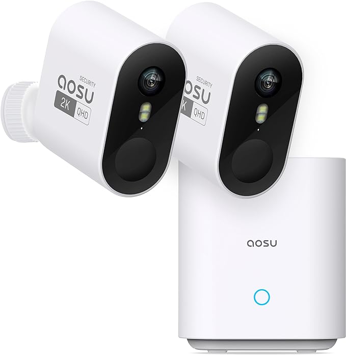aosu Security Cameras Wireless Outdoor Home System, True 2K HD Night Vision by AOSUSecurityOffical