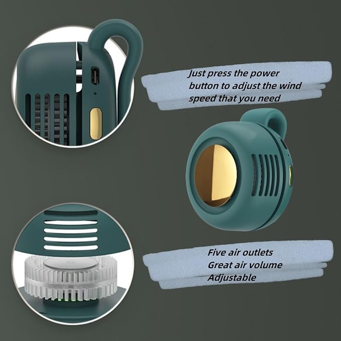 Portable Silent Mini Bladeless Fan Clip On, Mini Clip On Fan - Image 3