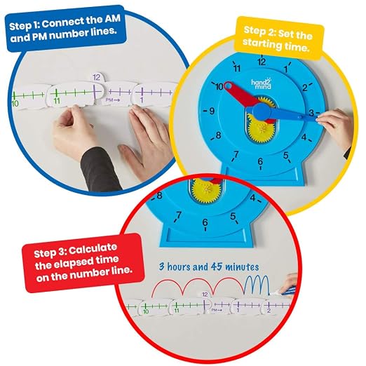 hand2mind Advanced Magnetic NumberLine Clock - Image 2