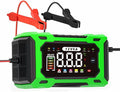 6-Amp 12V Smart Car Battery Charger, Battery Maintainer Trickle Charger with Desulfator, Pulse Repair & Overcharge Protection - for Car Lawn Mower Marine Lead-Acid Batteries (Green)