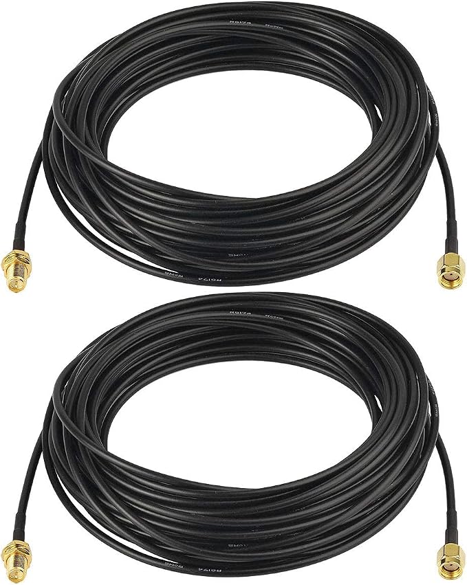 Bingfu WiFi Antenna Extension Cable 2-Pack RP-SMA Male to RP-SMA Female by Bingfu-AntennasConnectivity