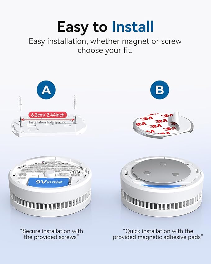 SITERWELL 8 Pack Smoke Detector, 10 Year Product Life Fire Alarm - Image 5