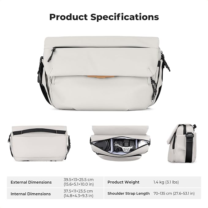 K&F CONCEPT Camera Sling Bag, 15L Camera Bags - Image 7
