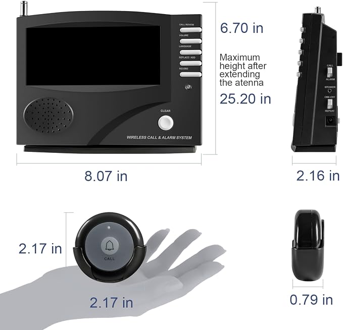 Wireless Calling System Nurse Call System Caregiver Pager - Image 7
