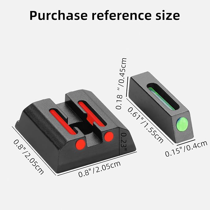No-Tritium Fiber Optic Red/Green Sights - Image 4